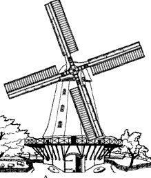 Trauerstellung der Windmühle