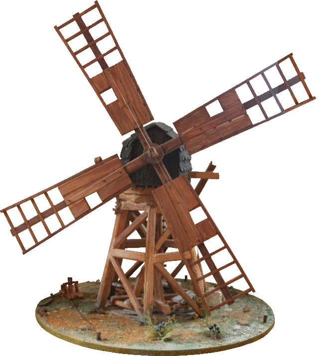 Modell der Schleifsteinmühle in Schweden