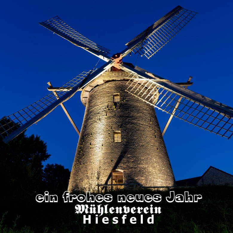 Windmühle Hiesfeld als Neujahrsgruß