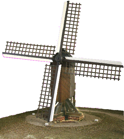 Modell einer Bockwindmühle