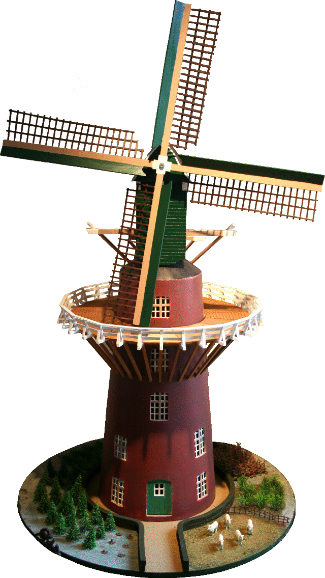 Modell einer Mühle in West Flandern